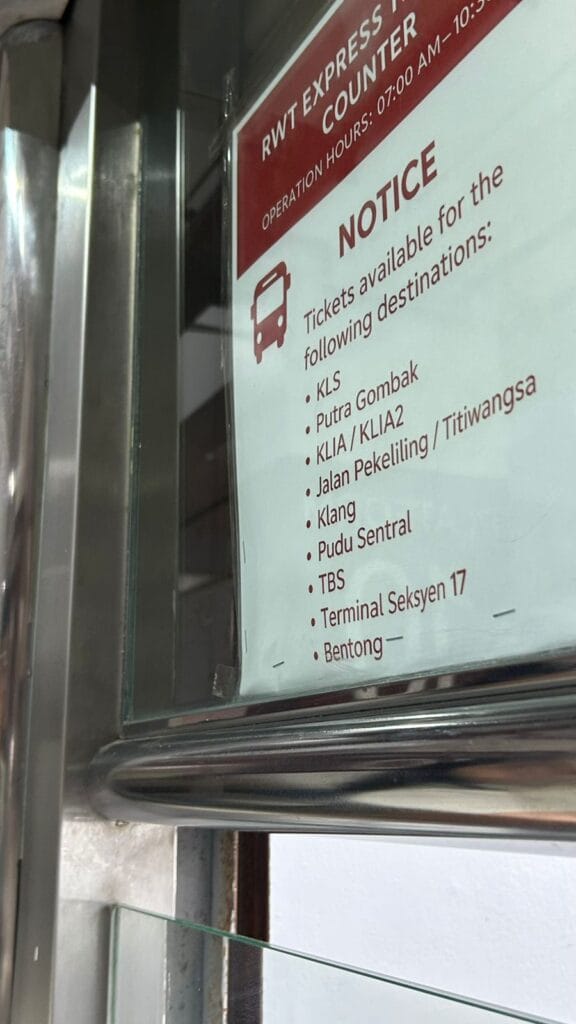 Buses operates from Genting to other cities