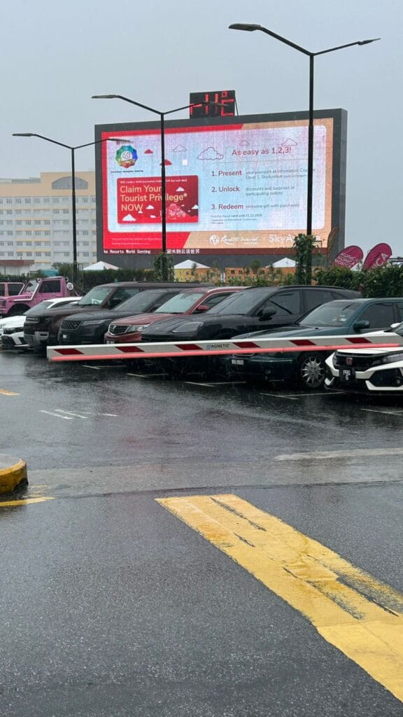 Parking area outside Genting Highlands cable car premises